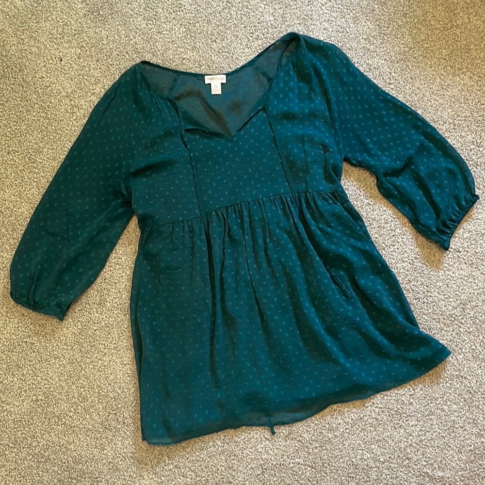 MOTHERHOOD MATERNITY Peasant Blouse
